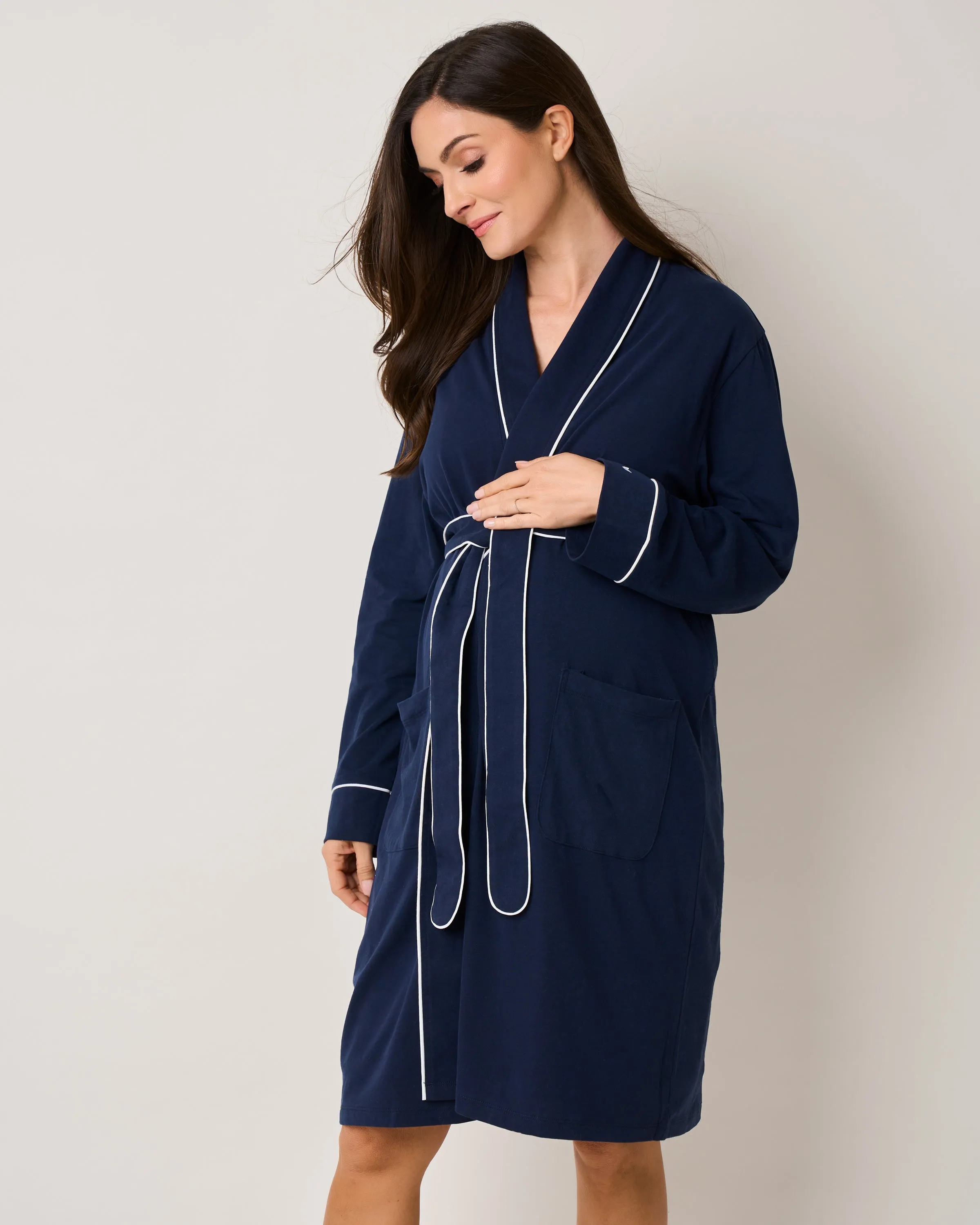 The Cozy Maternity Set in Navy sold by Petite Plume product image thumbnail 4