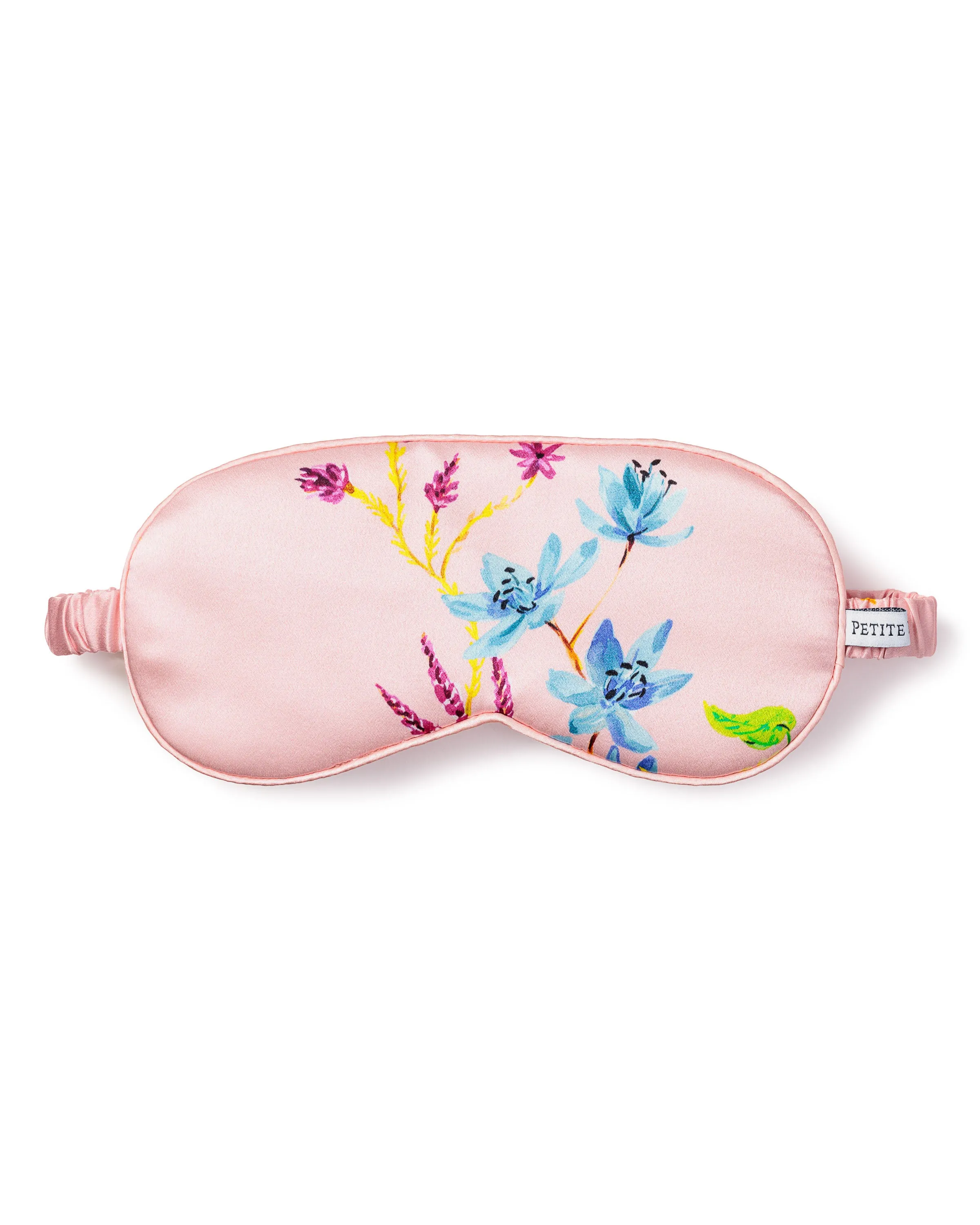 Women's Silk Sleep Mask in Blush Brilliant Botanical sold by Petite Plume