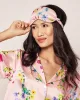 Women's Silk Sleep Mask in Blush Brilliant Botanical sold by Petite Plume