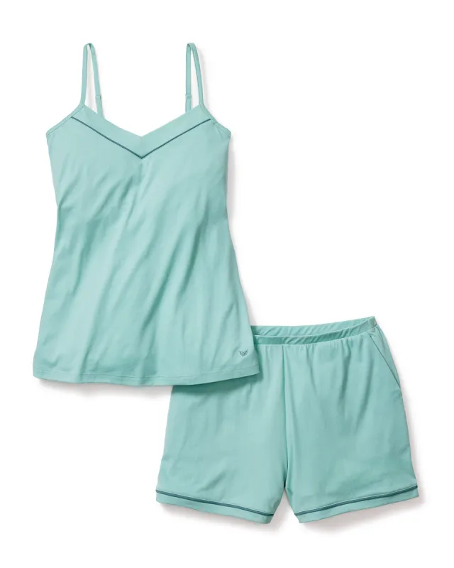 Women's Pima Sylvie Cami Short Set in Seaglass sold by Petite Plume