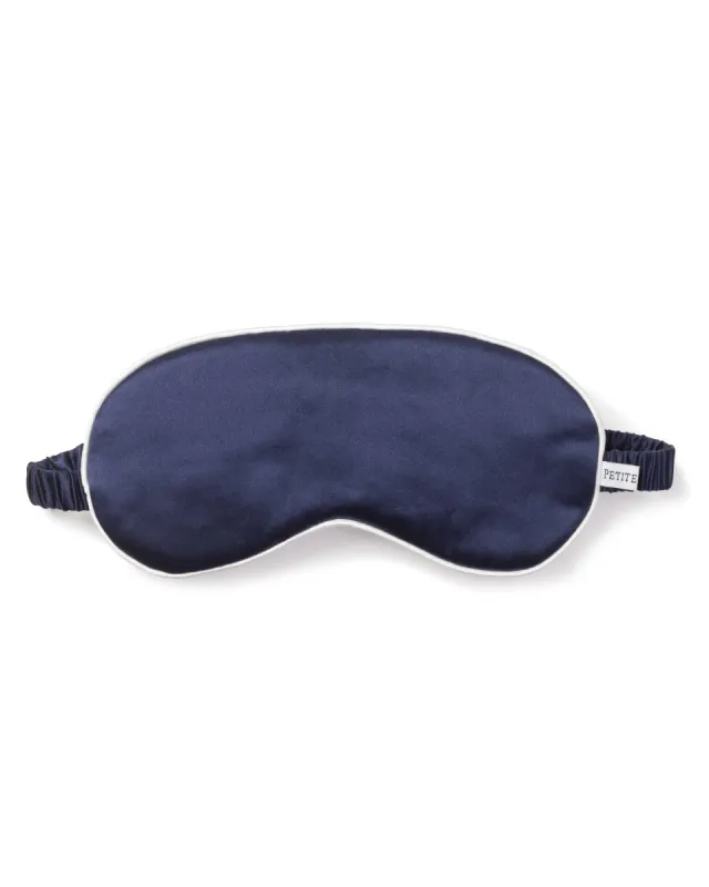 Adult's Silk Sleep Mask in Navy sold by Petite Plume