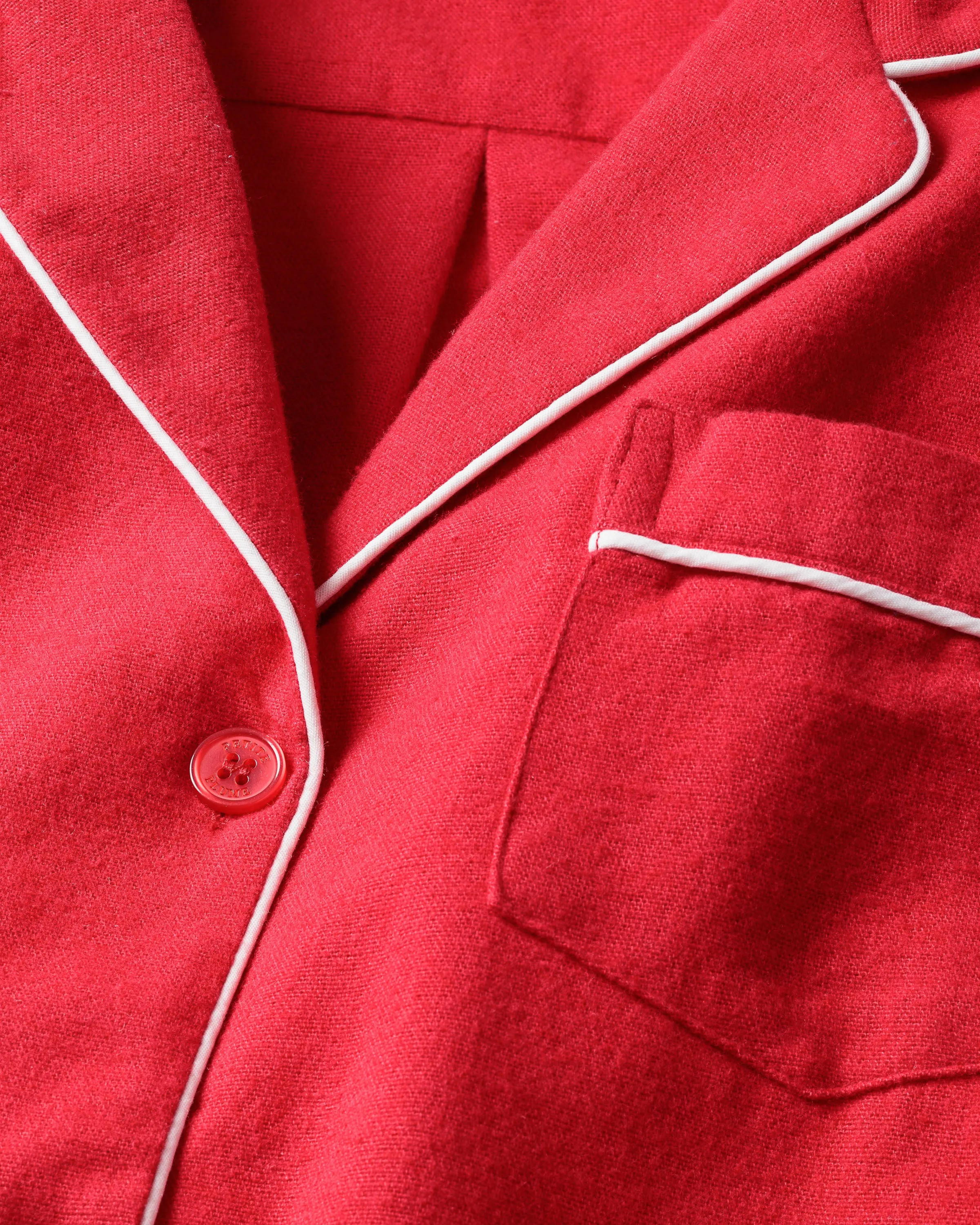 Women's Flannel Pajama Set in Red sold by Petite Plume product image thumbnail 5