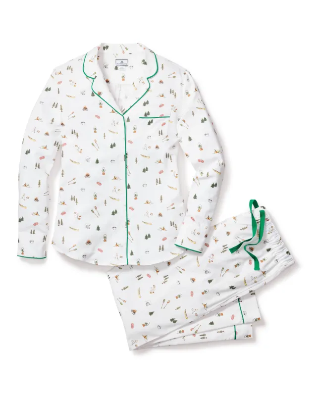 Women's Twill Pajama Set in The Great Outdoors sold by Petite Plume