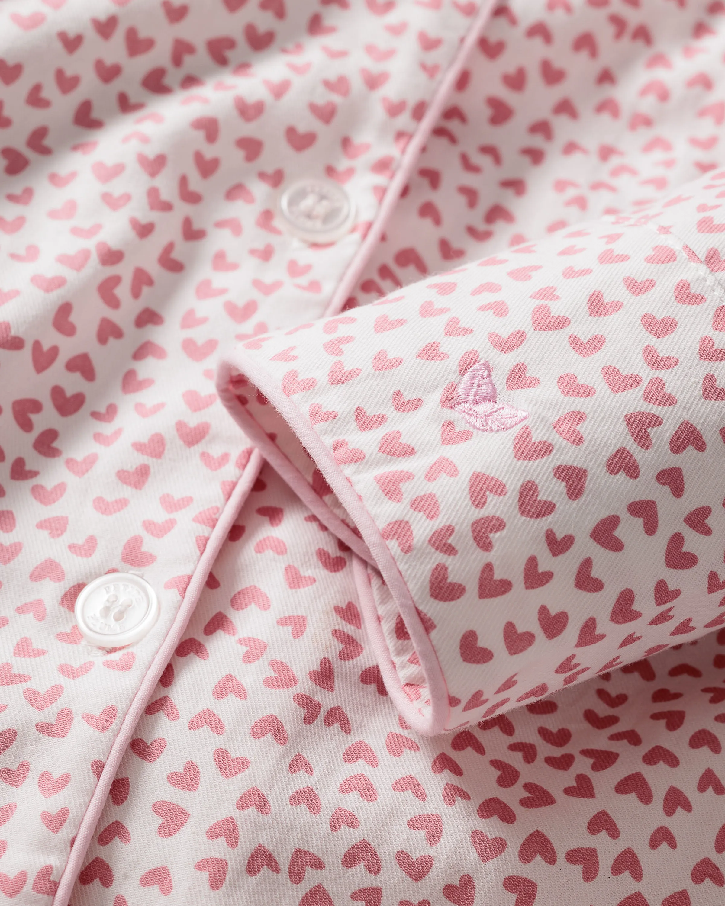 Women's Twill Pajama Set in Sweethearts sold by Petite Plume product image thumbnail 4