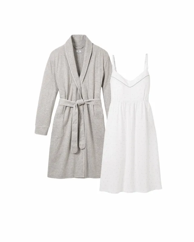 The Essential Maternity Set - Light Heather Grey & Grey Stars sold by Petite Plume