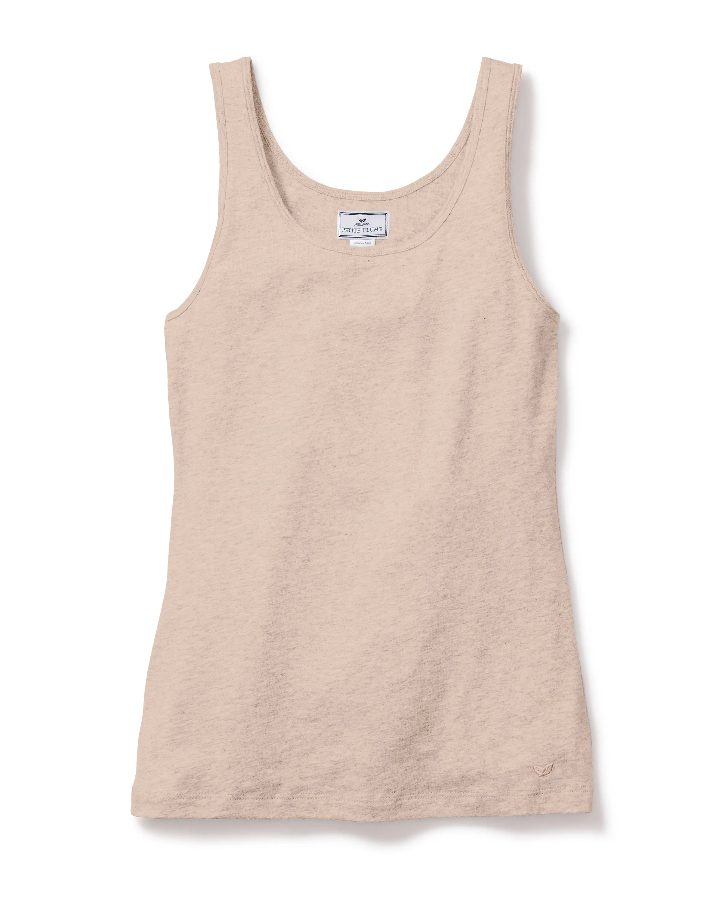 Women's Pima Tank Top in Camel sold by Petite Plume