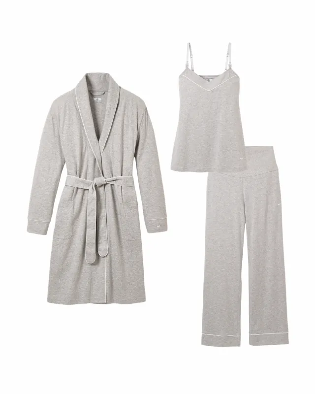 The Cozy Maternity Set in Light Heather Grey sold by Petite Plume