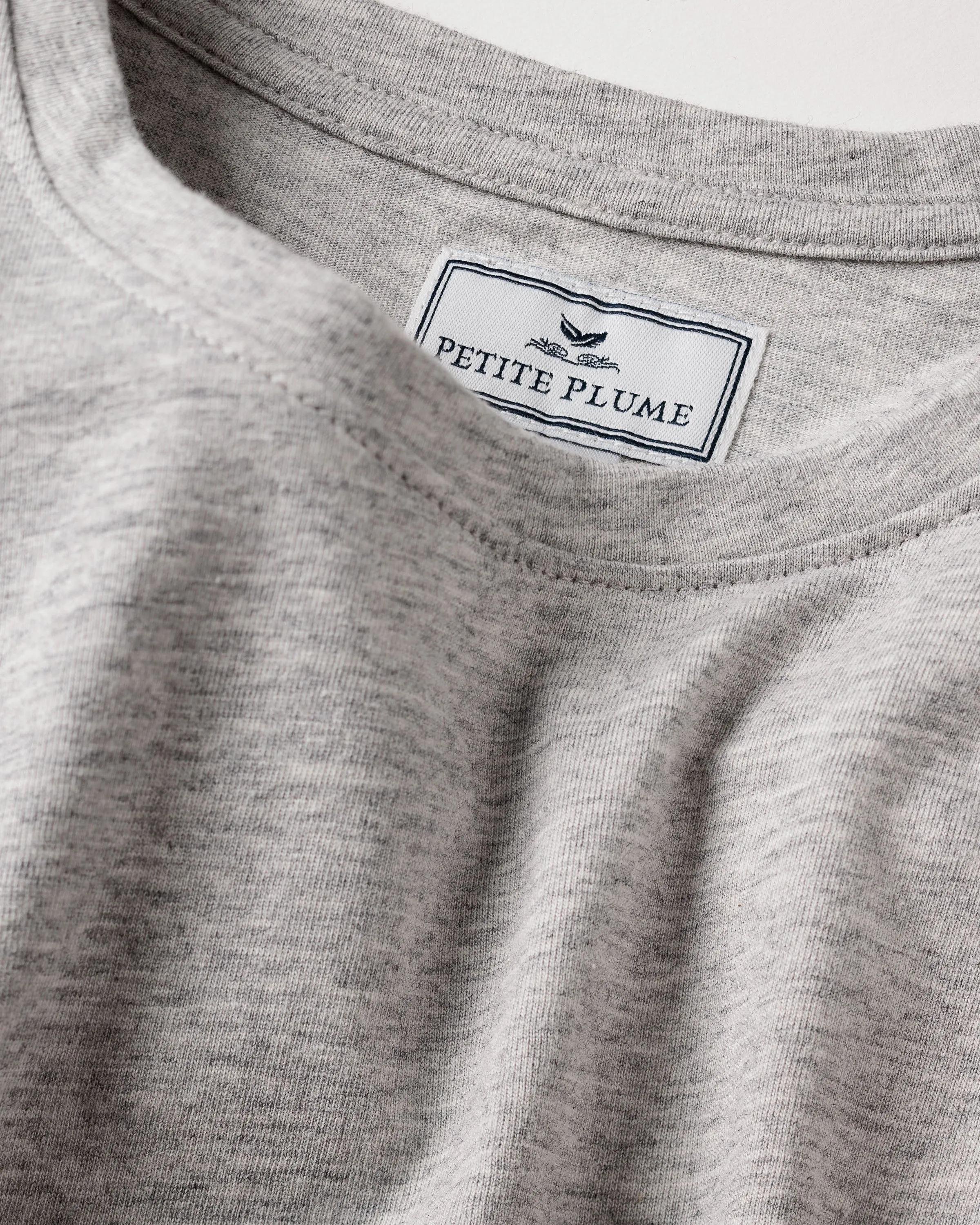 Women's Pima Long Sleeve Top in Light Grey sold by Petite Plume product image thumbnail 4