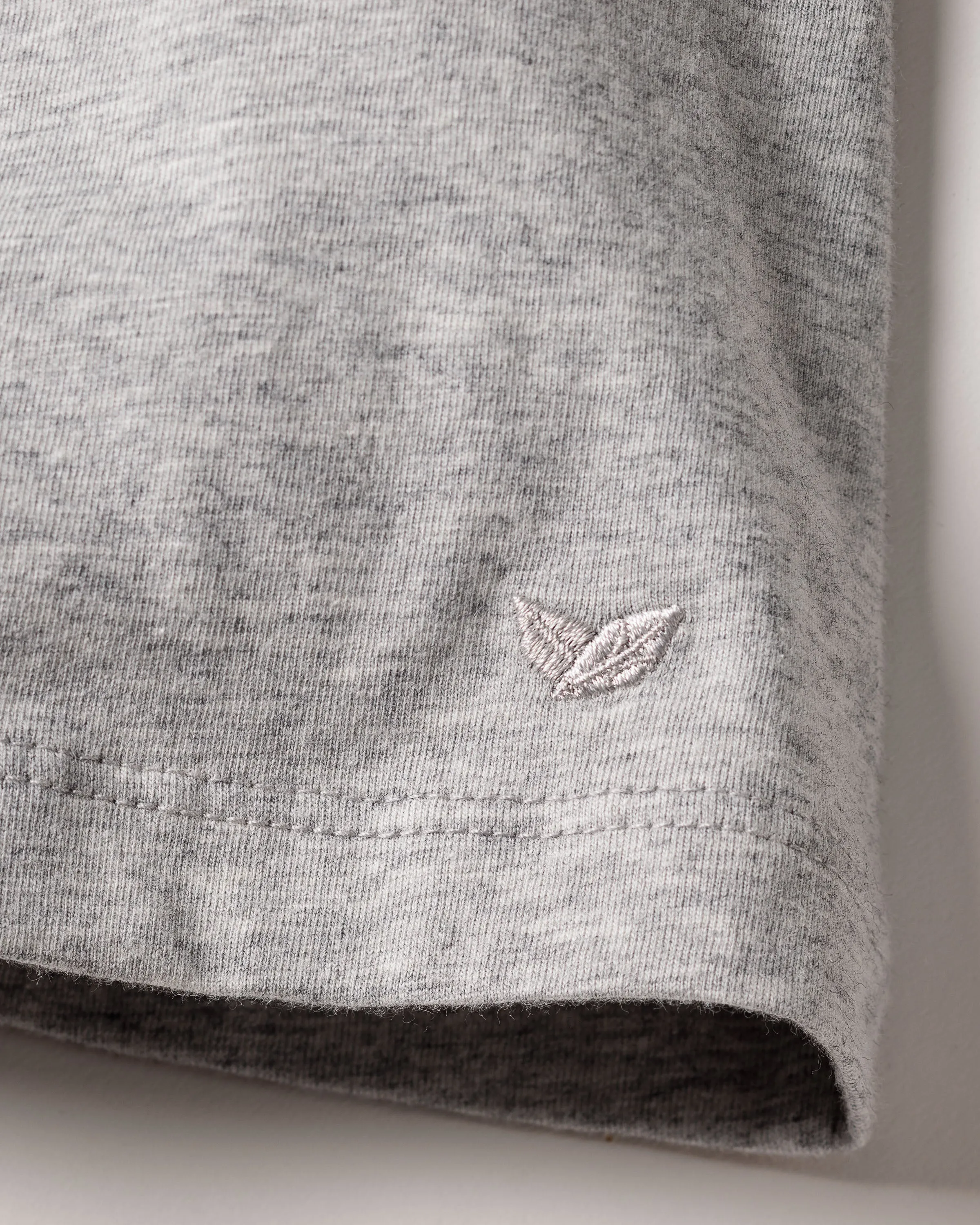 Women's Pima Long Sleeve Top in Light Grey sold by Petite Plume product image thumbnail 5