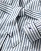 Women's Twill Robe in Navy French Ticking sold by Petite Plume
