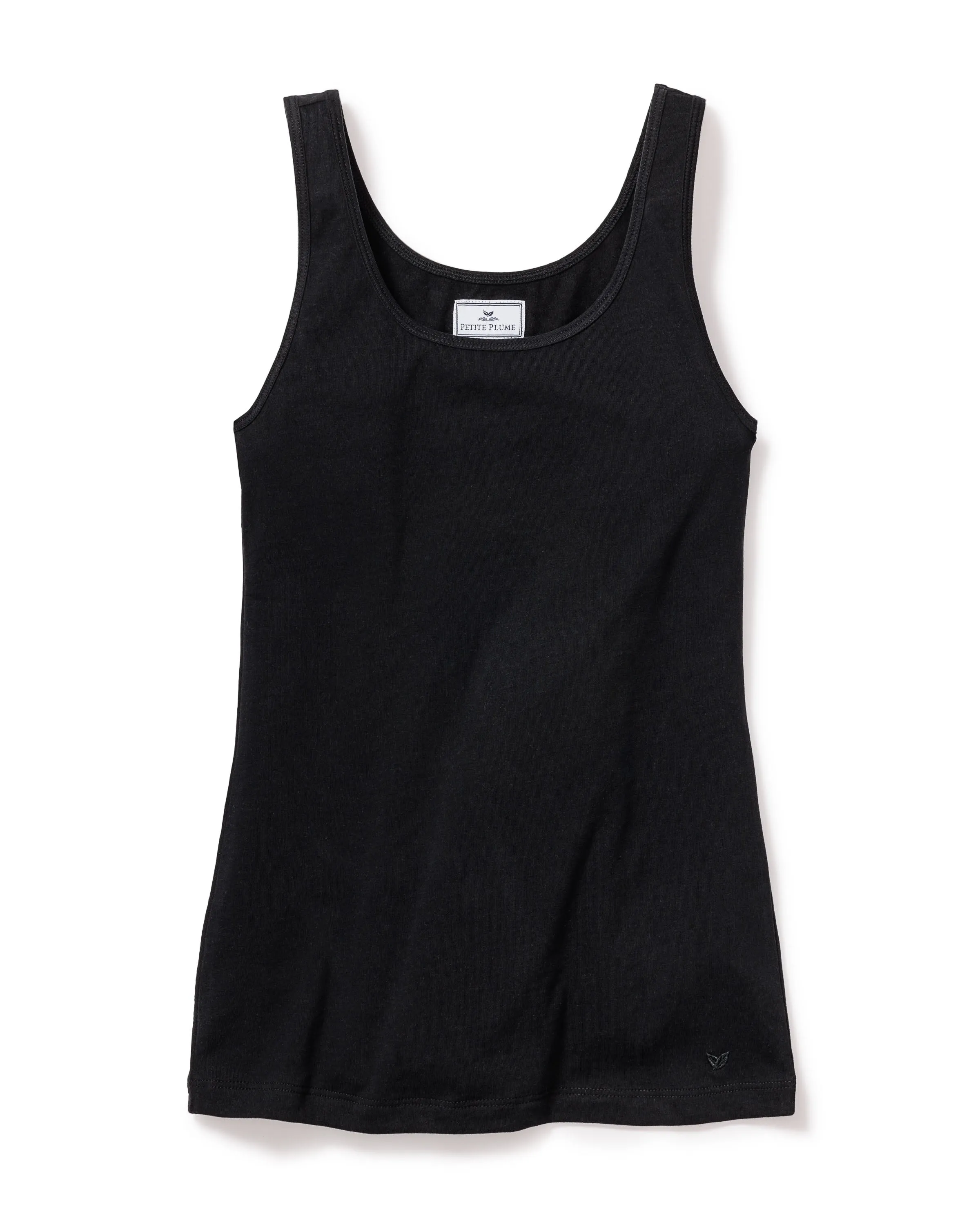 Women's Pima Tank Top in Black sold by Petite Plume