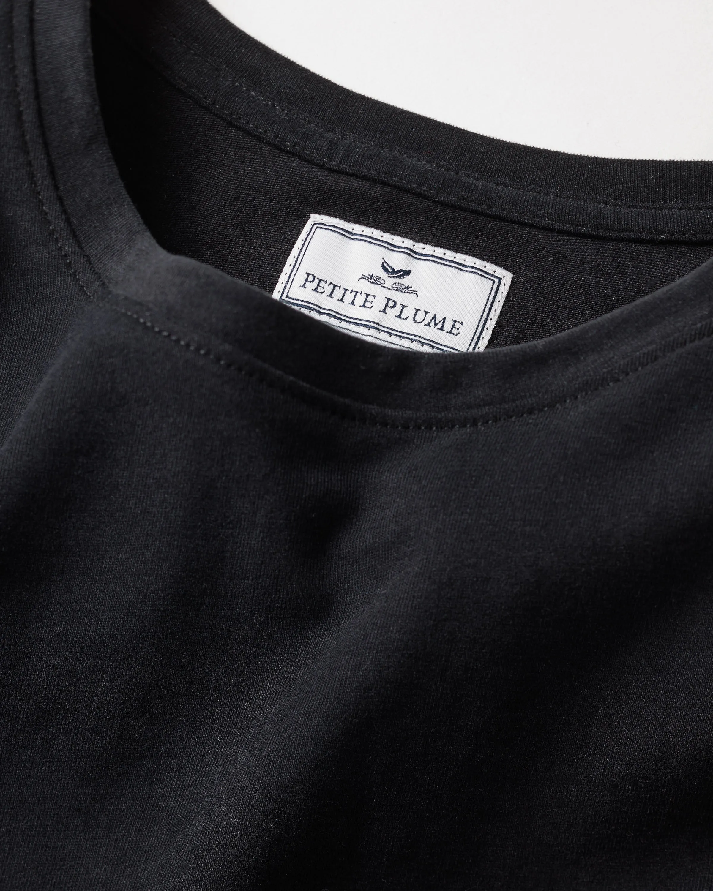 Women's Pima Long Sleeve Top in Black sold by Petite Plume product image thumbnail 5