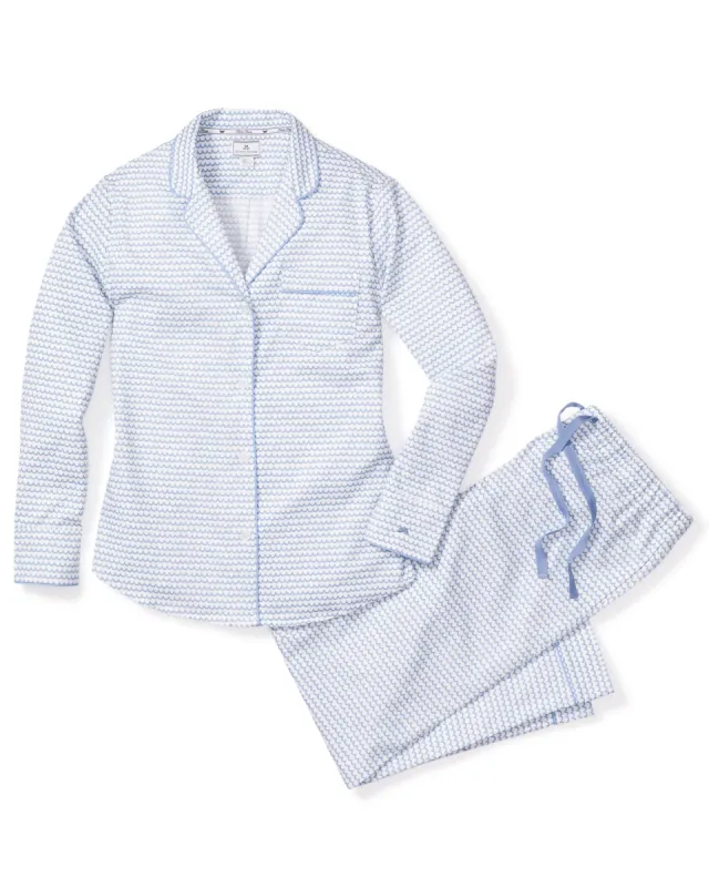 Women's Twill Pajama Set in La Mer sold by Petite Plume
