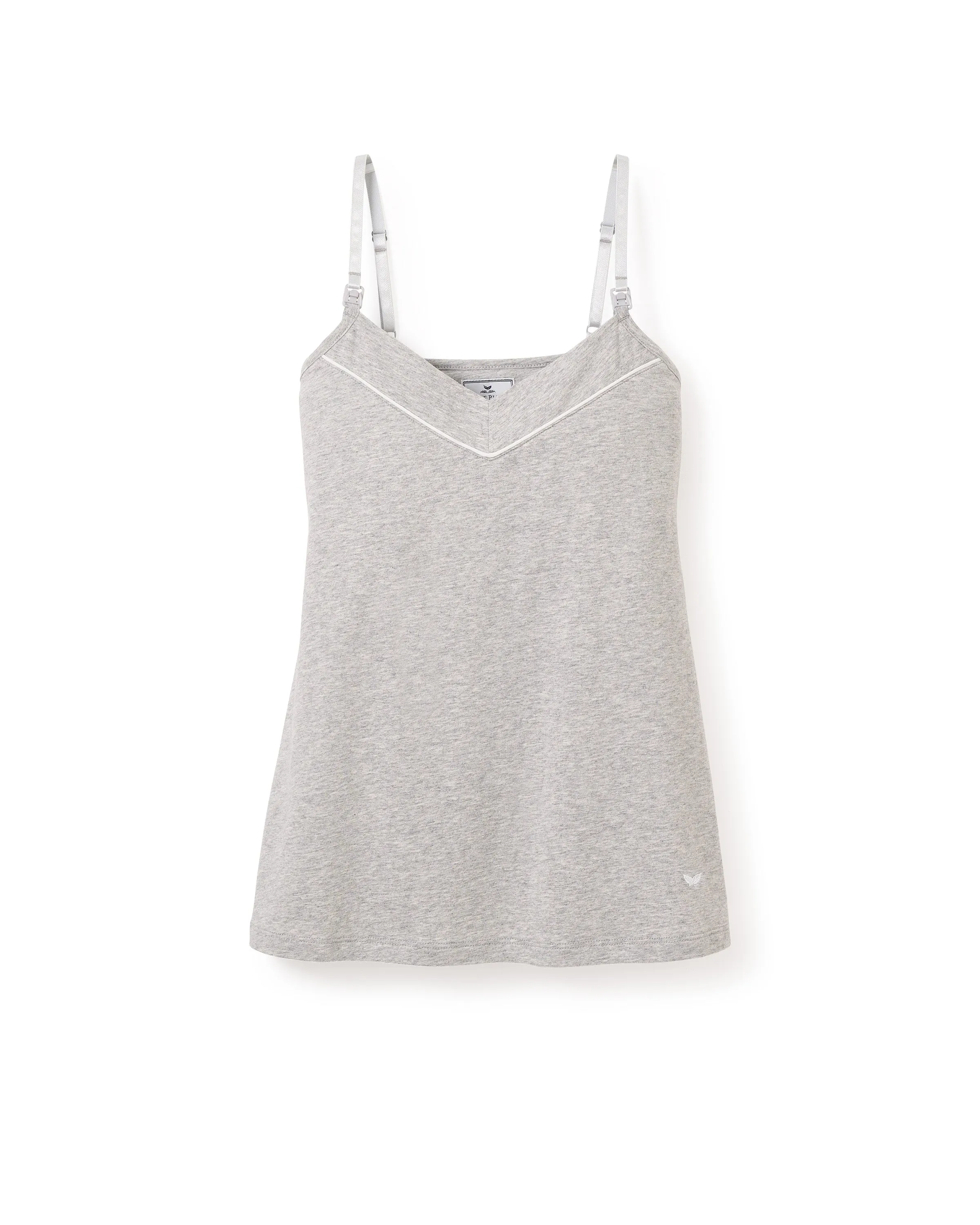 Women's Pima Maternity Camisole in Light Heather Grey sold by Petite Plume