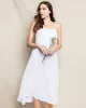 Women's Gauze Serene Lounge Dress in White sold by Petite Plume