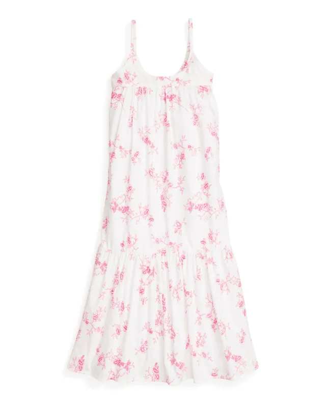 Women's Twill Chloe Nightgown in English Rose Floral sold by Petite Plume