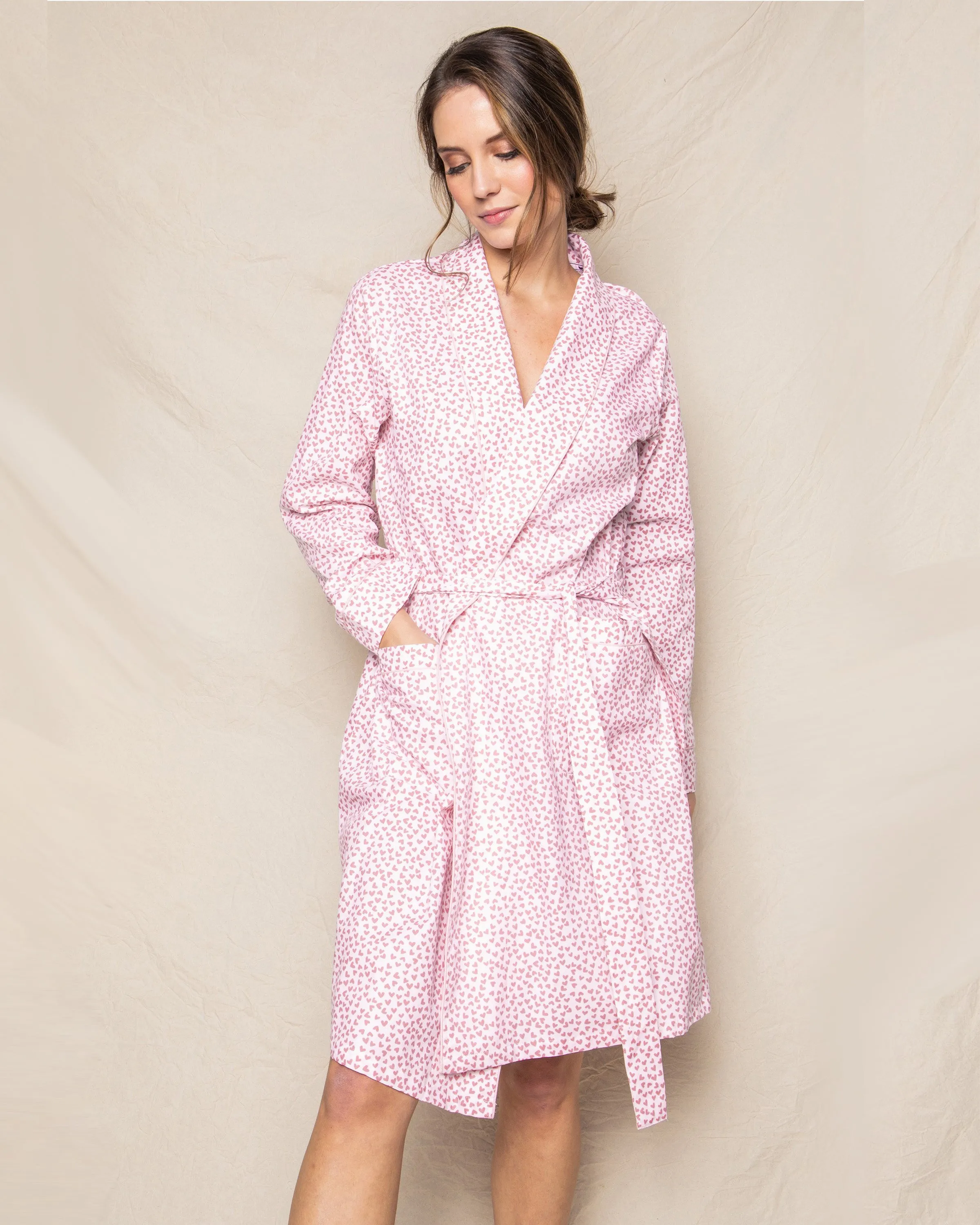 Women's Twill Robe in Sweethearts sold by Petite Plume product image thumbnail 2