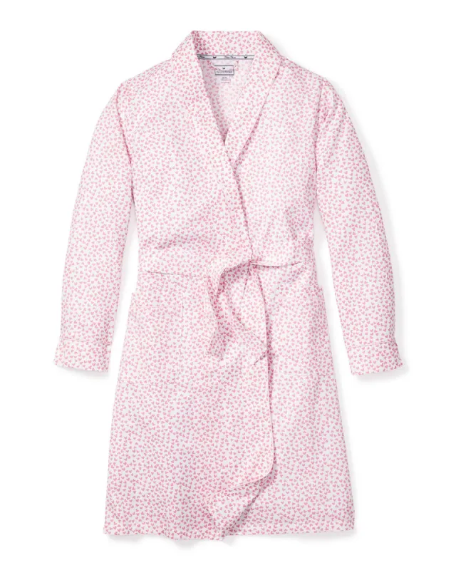 Women's Twill Robe in Sweethearts sold by Petite Plume
