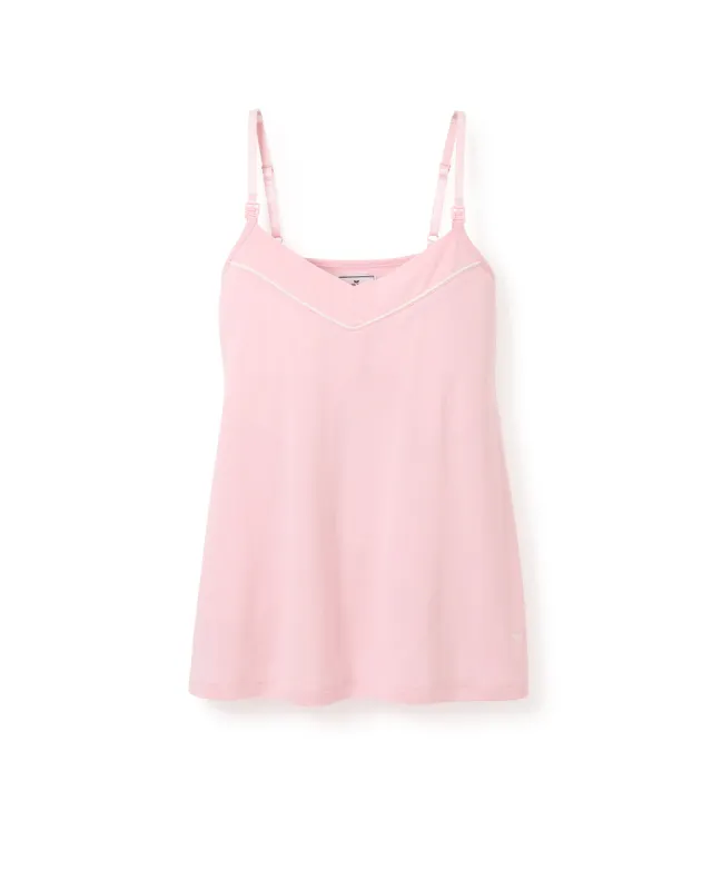 Women's Pima Maternity Camisole in Pink sold by Petite Plume