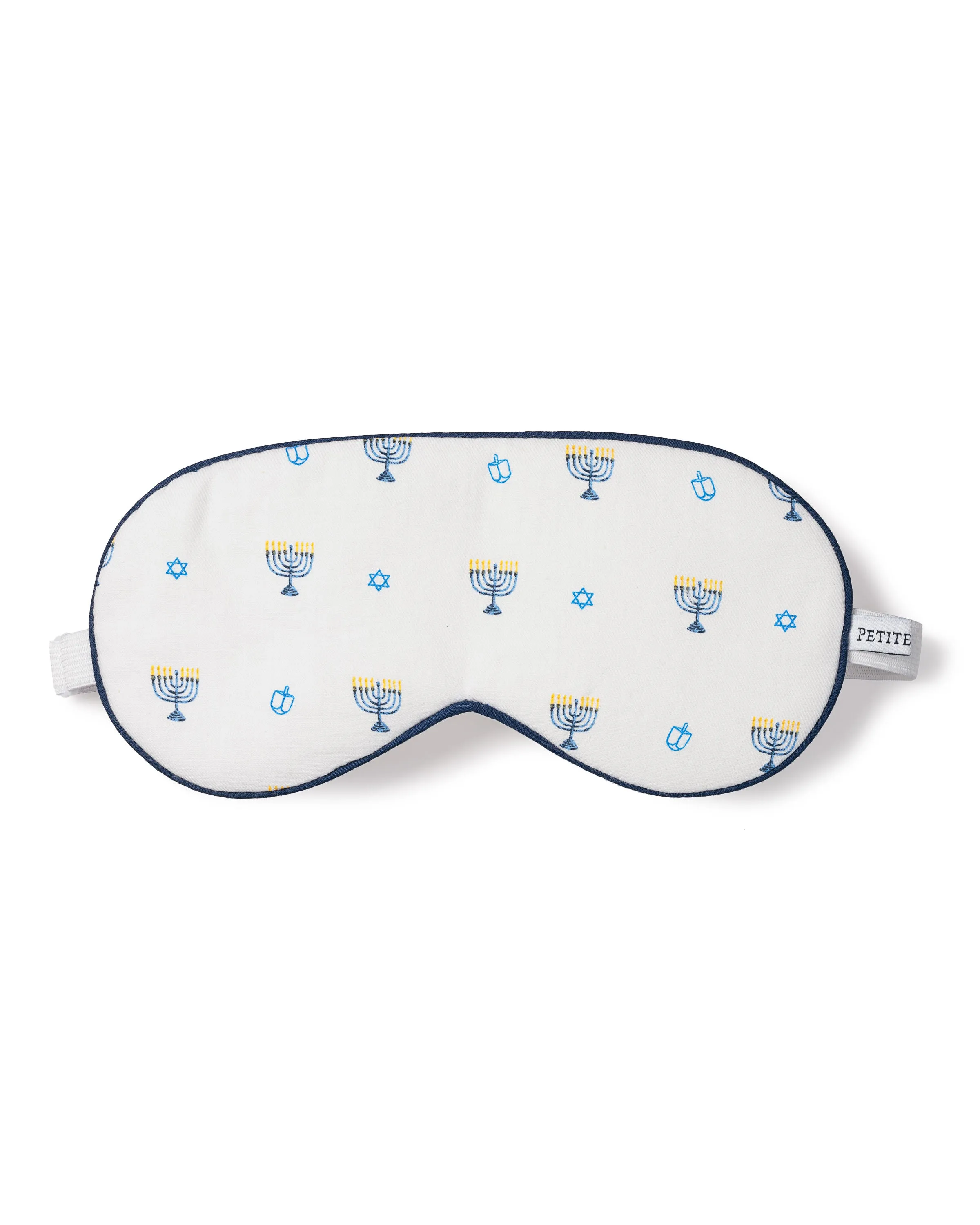 Adult's Twill Sleep Mask in Happy Hanukkah sold by Petite Plume