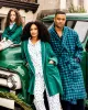 Women's Flannel Robe in Forest Green sold by Petite Plume