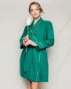 Women's Flannel Robe in Forest Green sold by Petite Plume