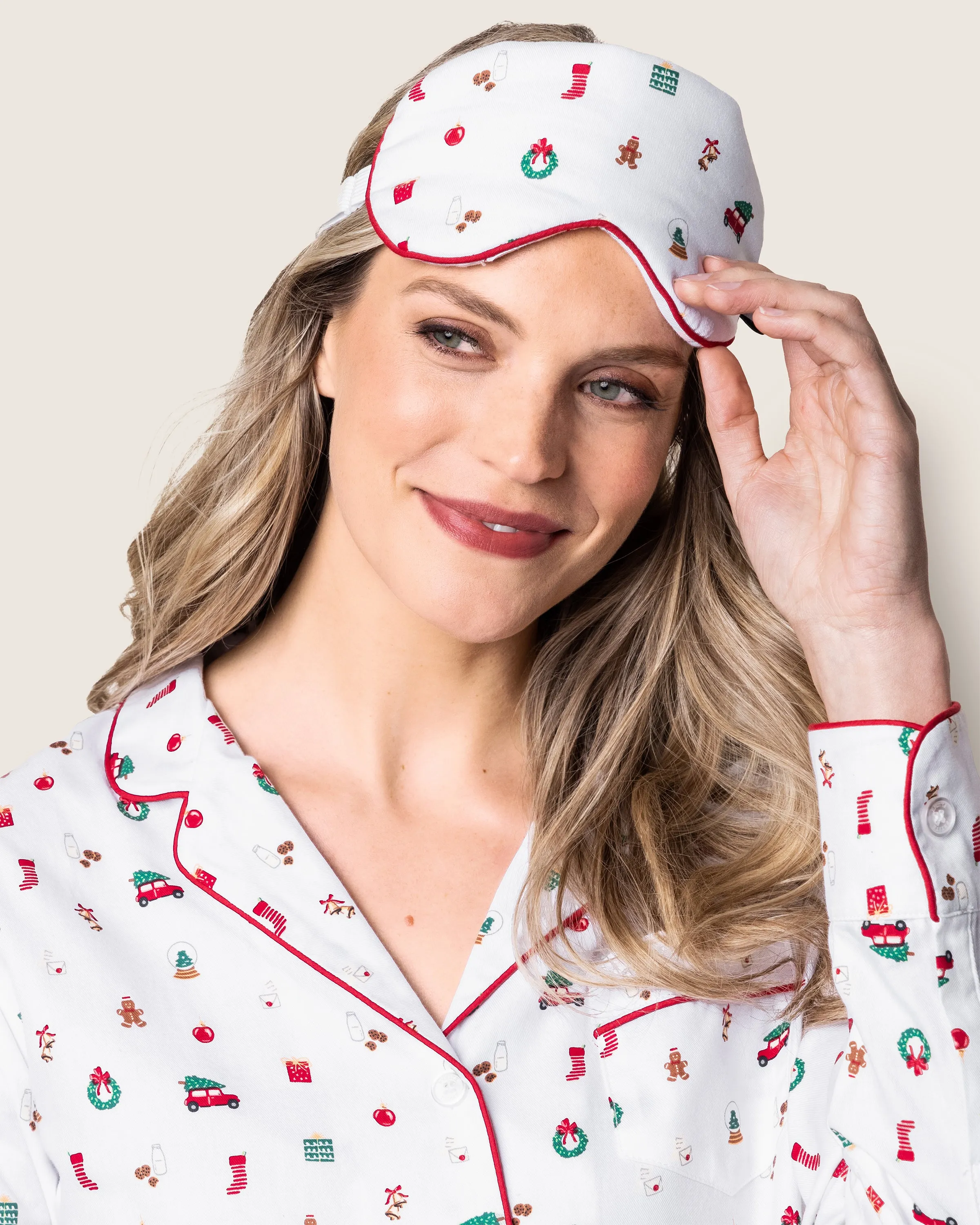 Adult's Twll Sleep Mask in Winter Nostalgia sold by Petite Plume product image thumbnail 2