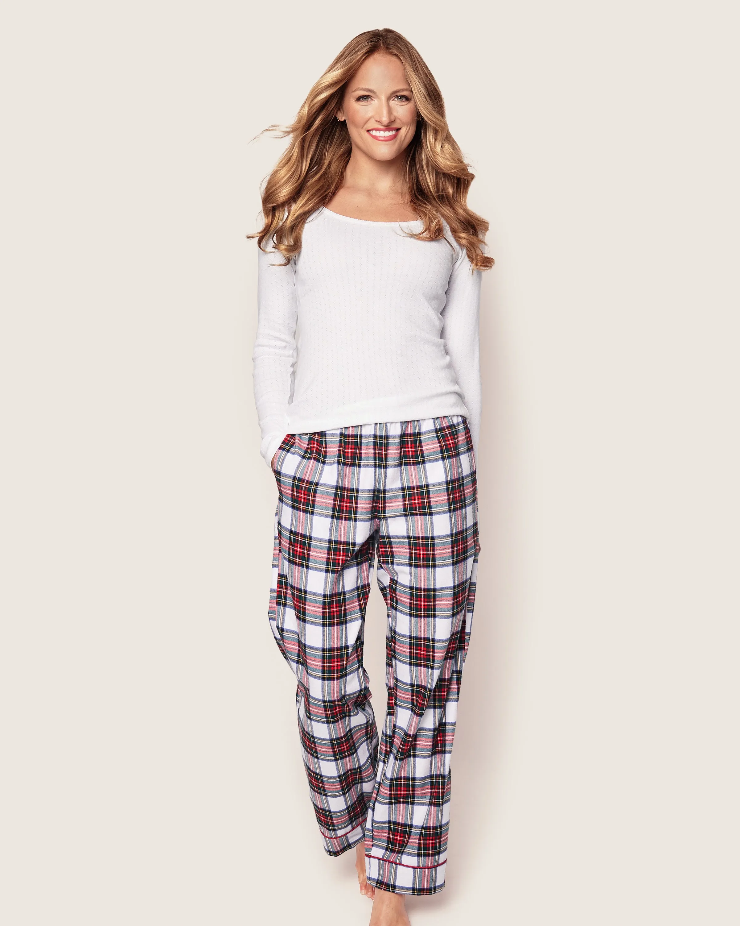Women's Brushed Twill Pants in Balmoral Tartan sold by Petite Plume product image thumbnail 2