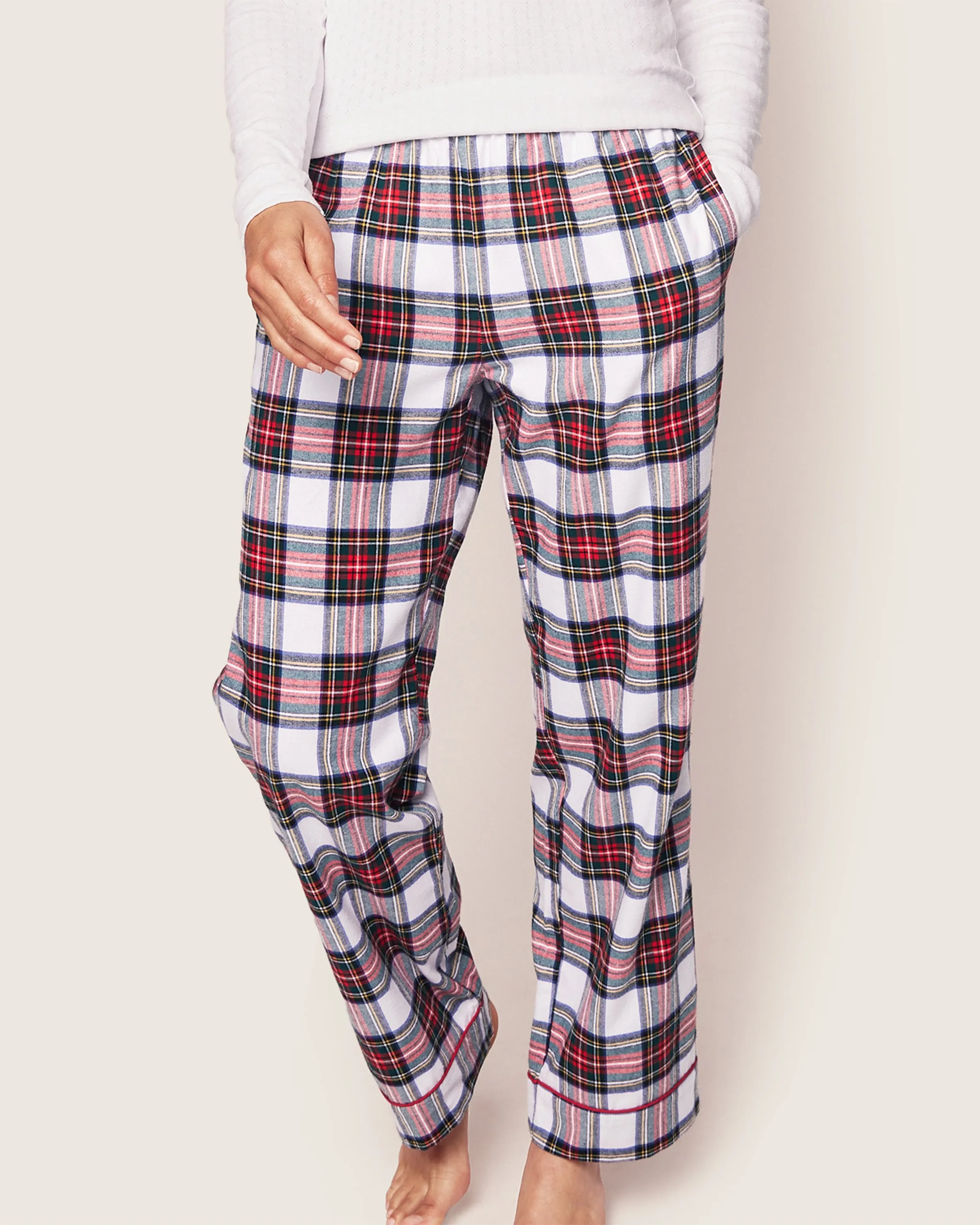 Women's Brushed Twill Pants in Balmoral Tartan sold by Petite Plume product image thumbnail 3