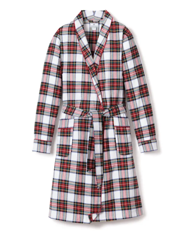 Women's Brushed Cotton Robe in Balmoral Tartan sold by Petite Plume
