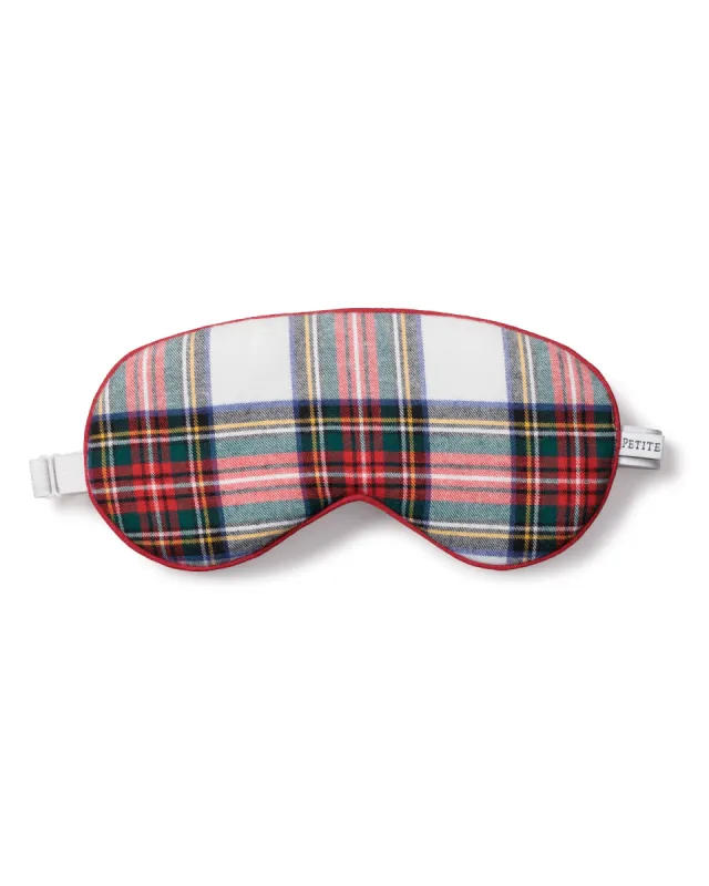 Adult's Brushed Cotton Sleep Mask in Balmoral Tartan sold by Petite Plume