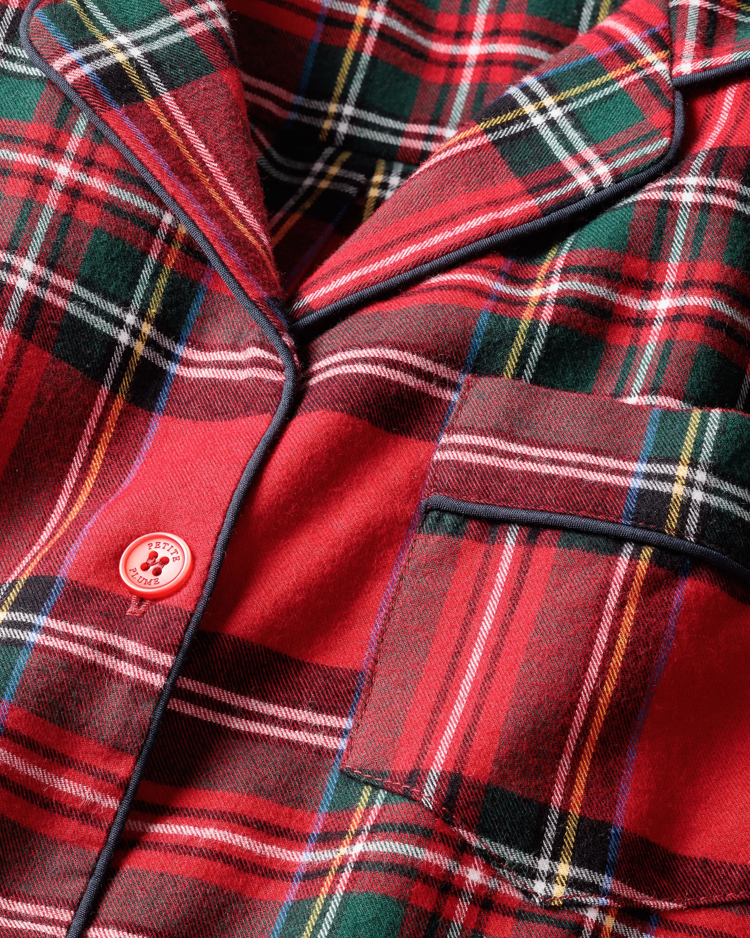 Women's Brushed Twill Pajama Set in Imperial Tartan sold by Petite Plume product image thumbnail 4