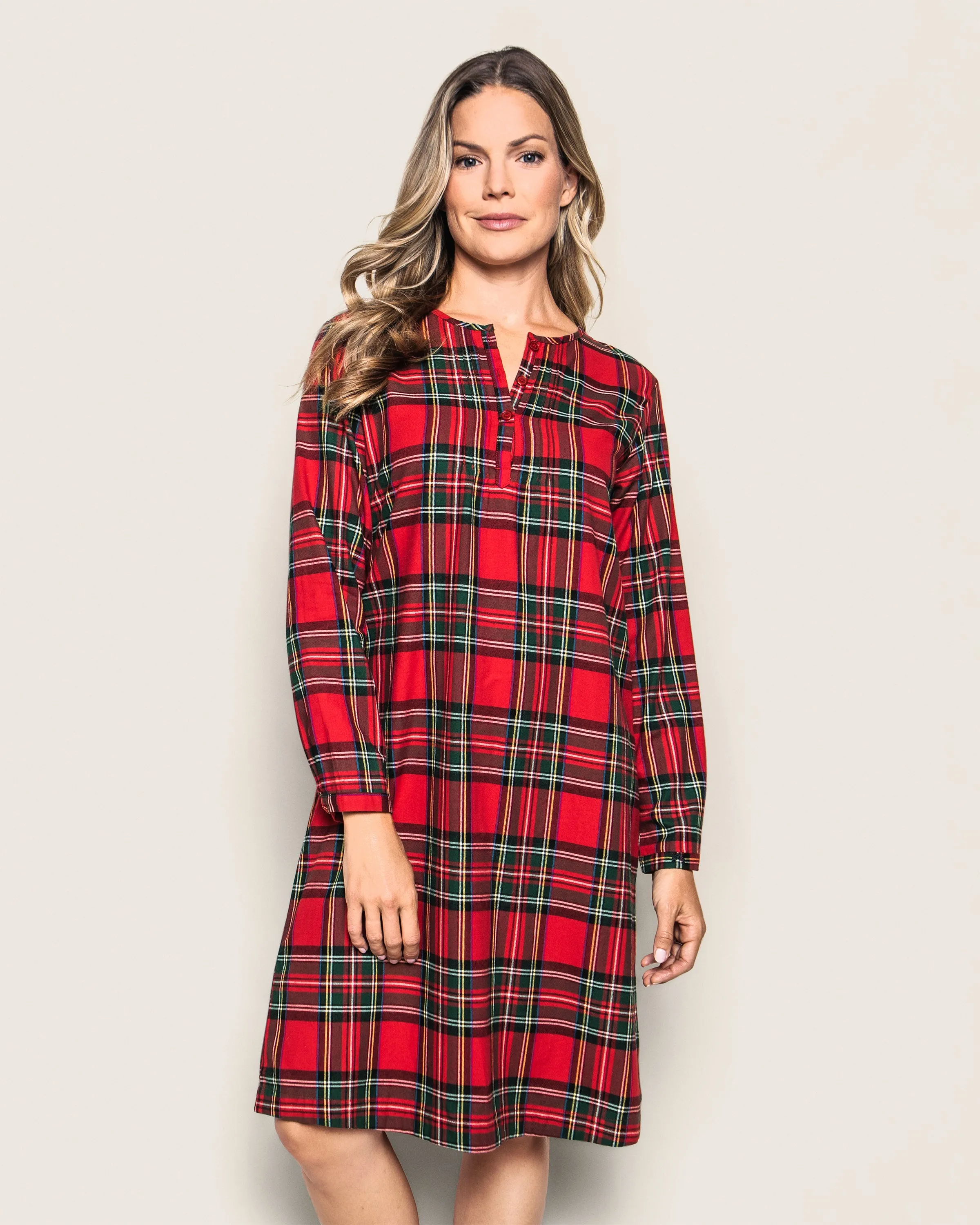 Women's Brushed Twill Beatrice Nightgown in Imperial Tartan sold by Petite Plume product image thumbnail 2