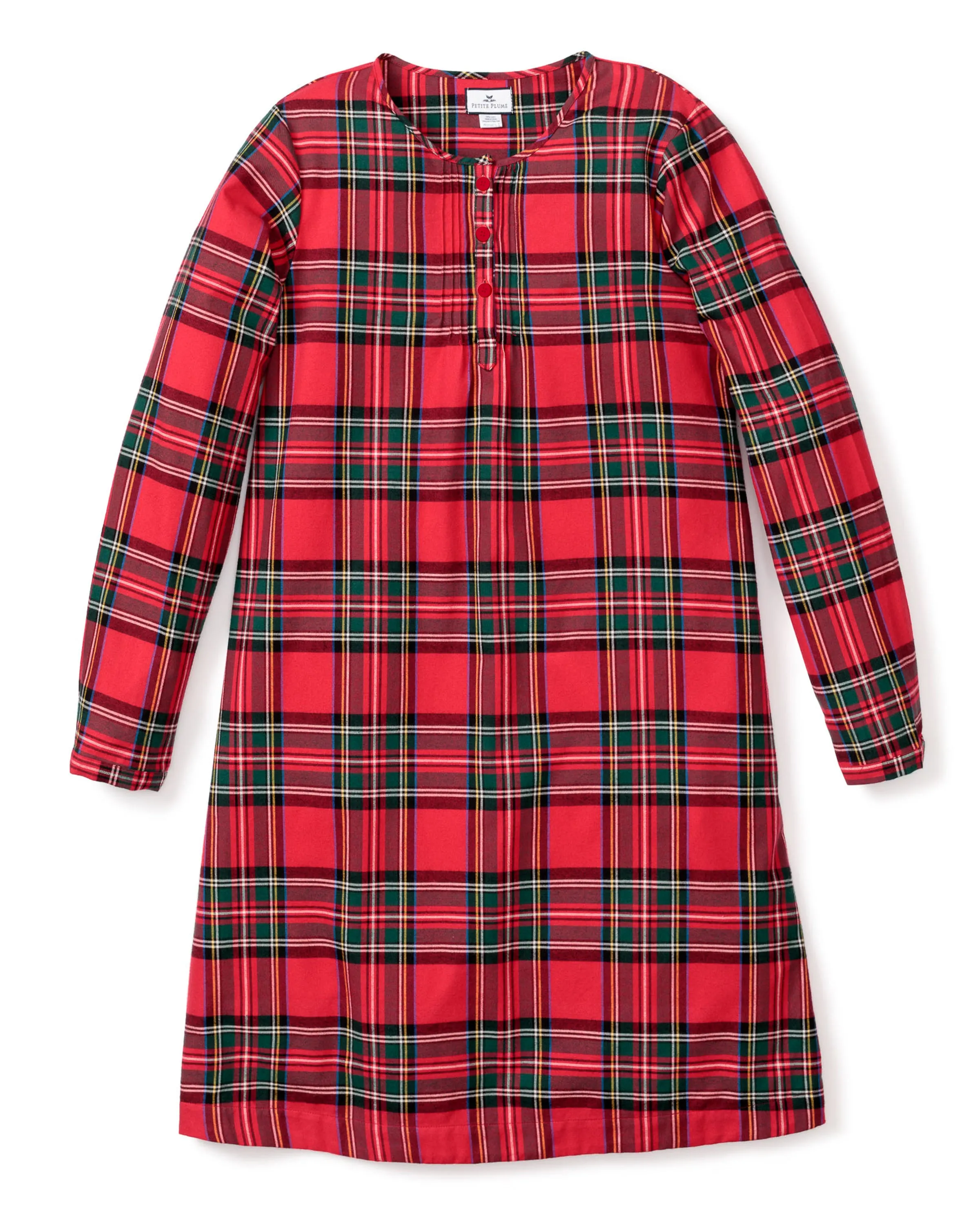 Women's Brushed Twill Beatrice Nightgown in Imperial Tartan sold by Petite Plume