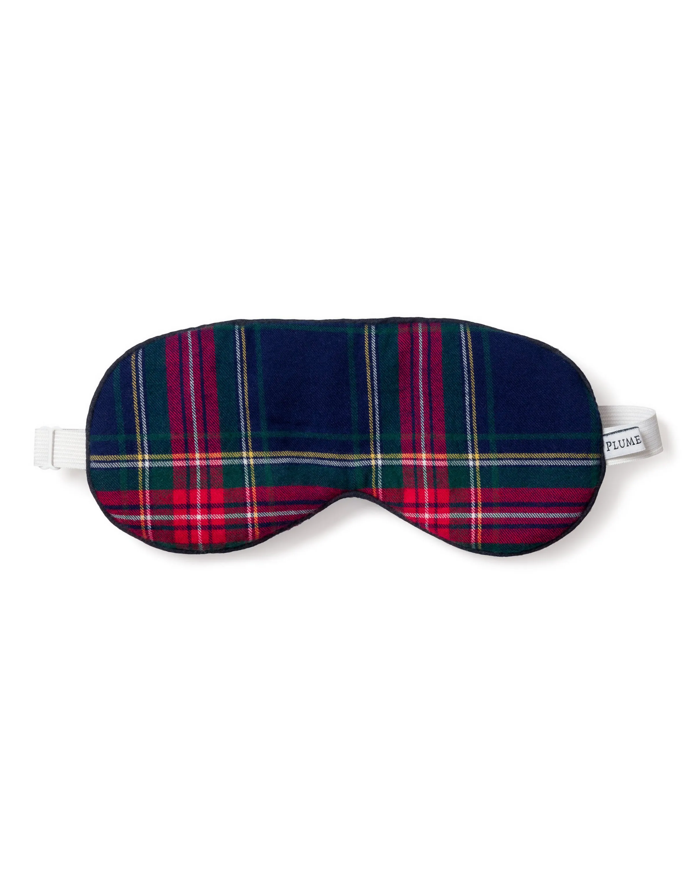 Adult's Brushed Cotton Sleep Mask in Windsor Tartan sold by Petite Plume