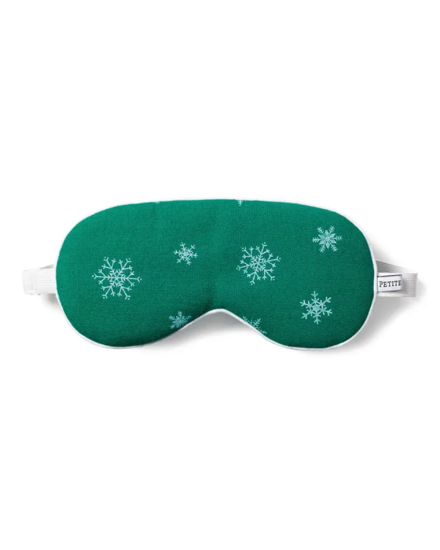 Adult's Flannel Sleep Mask in Emerald Wonderland sold by Petite Plume