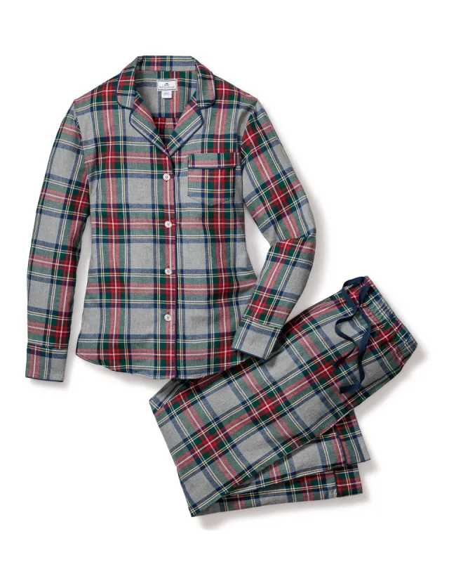 Women's Brushed Cotton Pajama Set in Westminster Tartan sold by Petite Plume