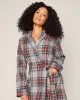 Women's Brushed Cotton Robe in Westminster Tartan sold by Petite Plume
