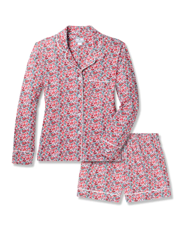 Women's Pima Long Sleeve Short Set in Fleurs des Bois sold by Petite Plume