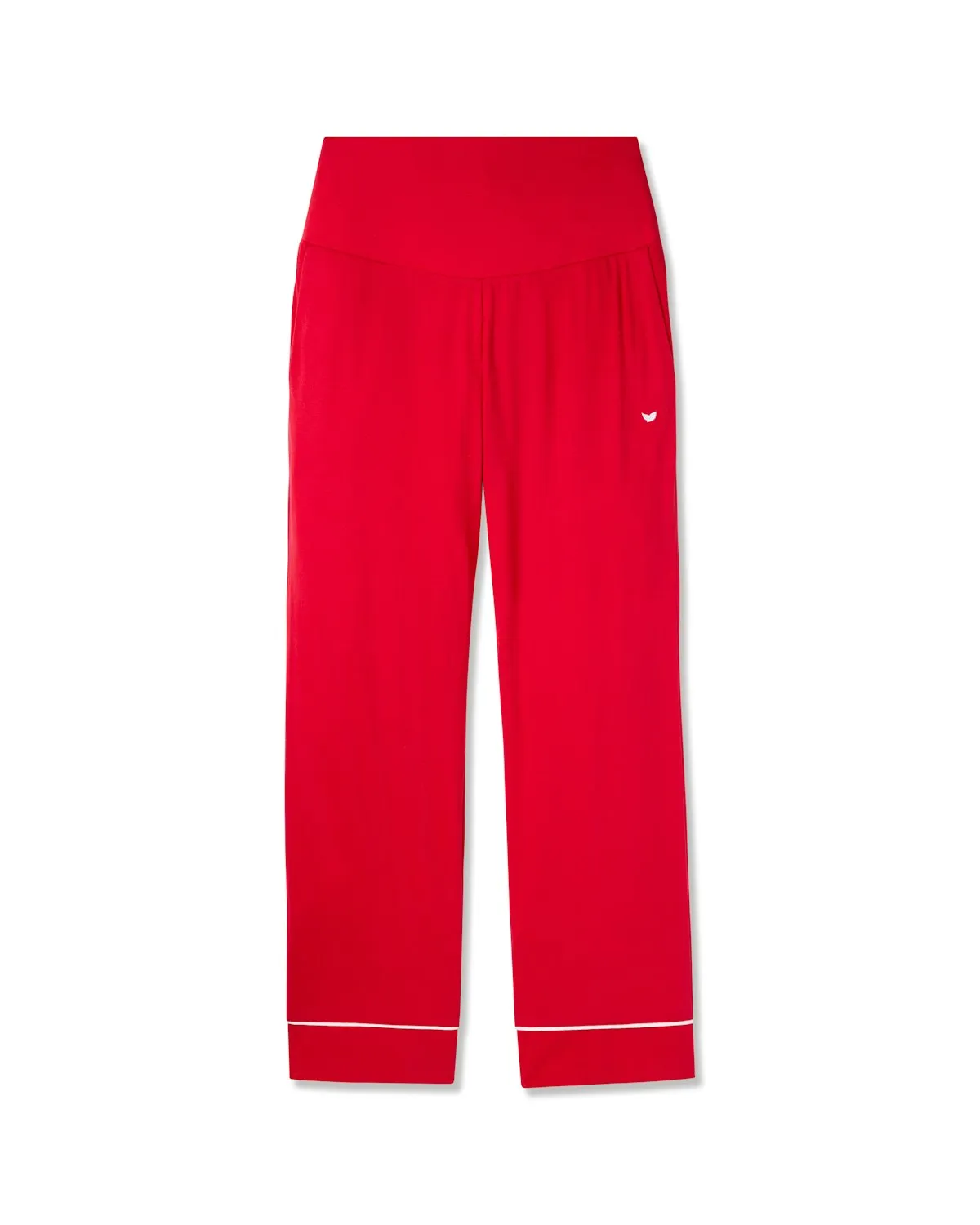 Women's Pima Maternity Pants in Red sold by Petite Plume