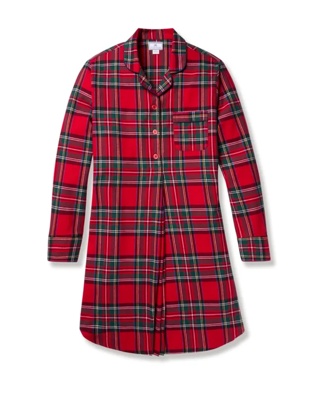 Women's Brushed Cotton Maternity Nightshirt in Imperial Tartan sold by Petite Plume