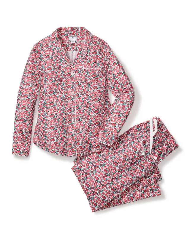 Women's Twill Pajama Set in Fleurs des Bois sold by Petite Plume