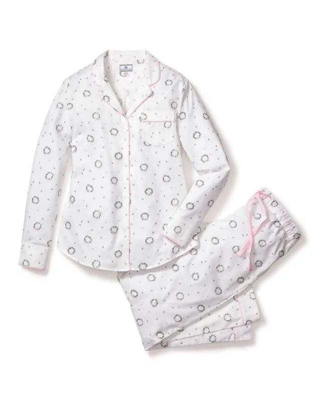 Women's Twill Pajama Set in Somerset Wreath made by Petite Plume