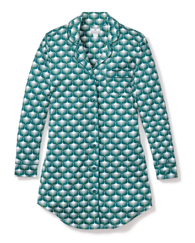 Women's Pima Nightshirt in Sonnet of Swans made by Petite Plume