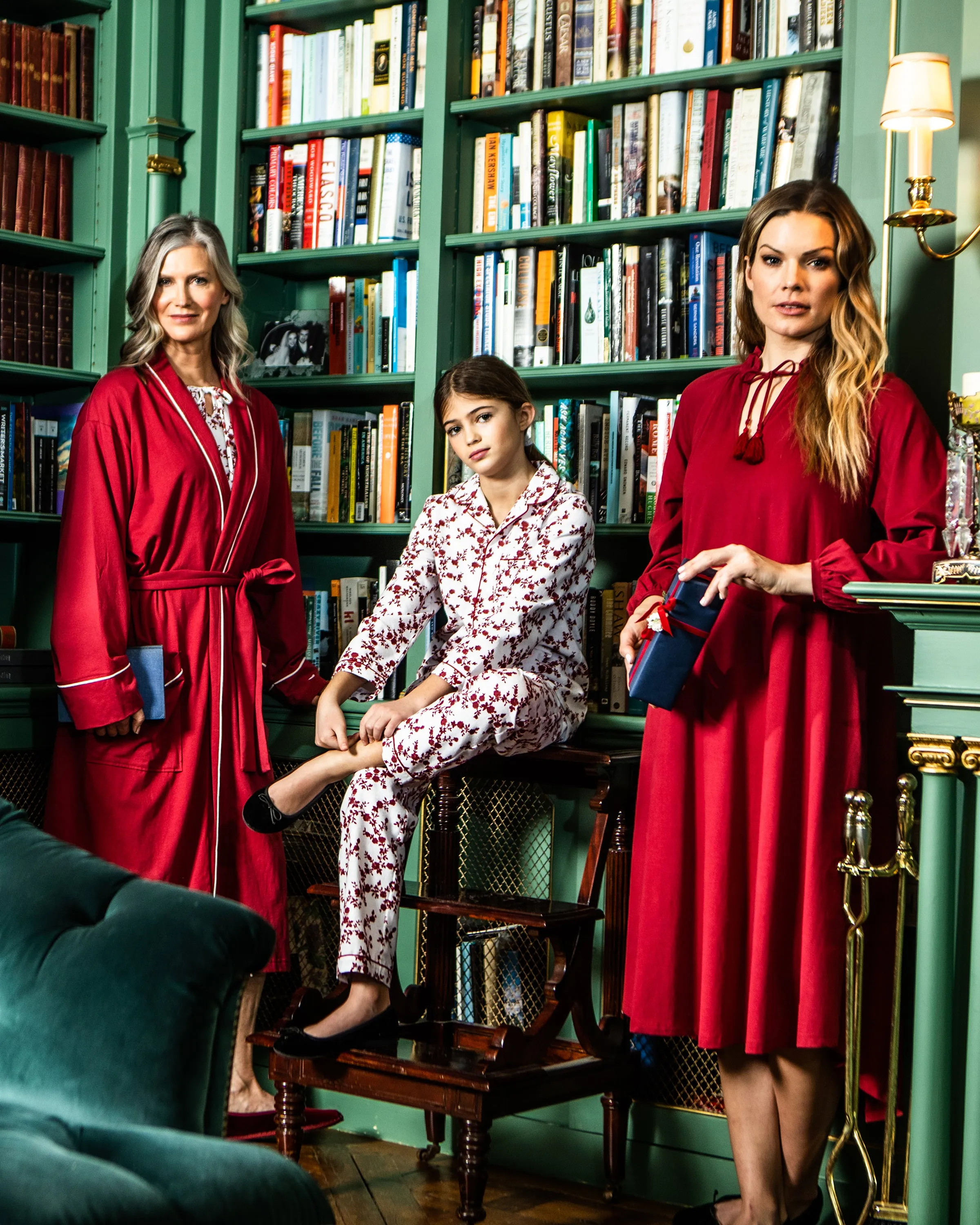 Women's Pima Robe in Bordeaux sold by Petite Plume product image thumbnail 3