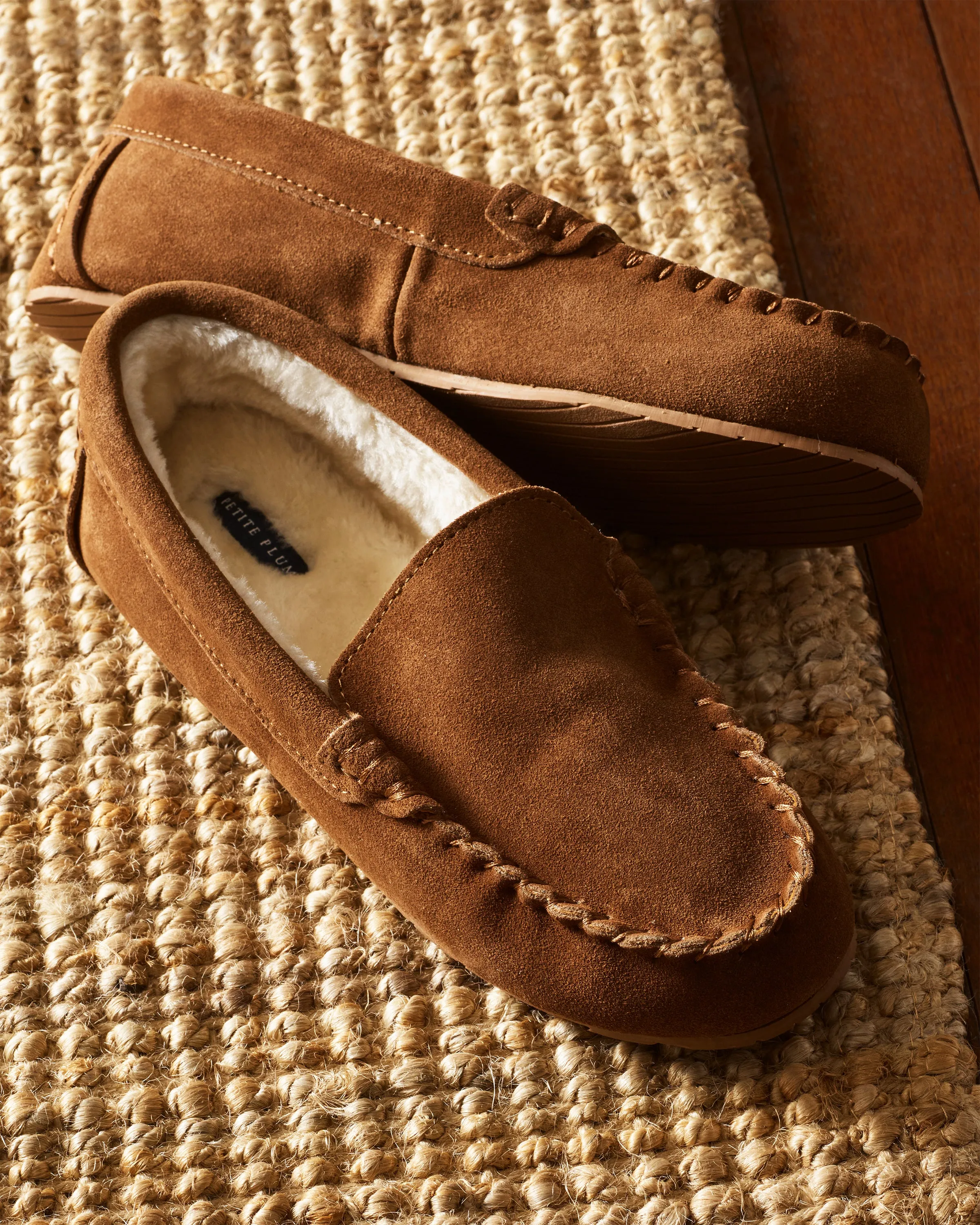Women's Suede Slippers in Tan sold by Petite Plume product image thumbnail 2
