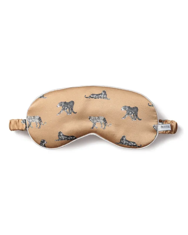 Adult's Silk Sleep Mask in Panthère Champagne sold by Petite Plume