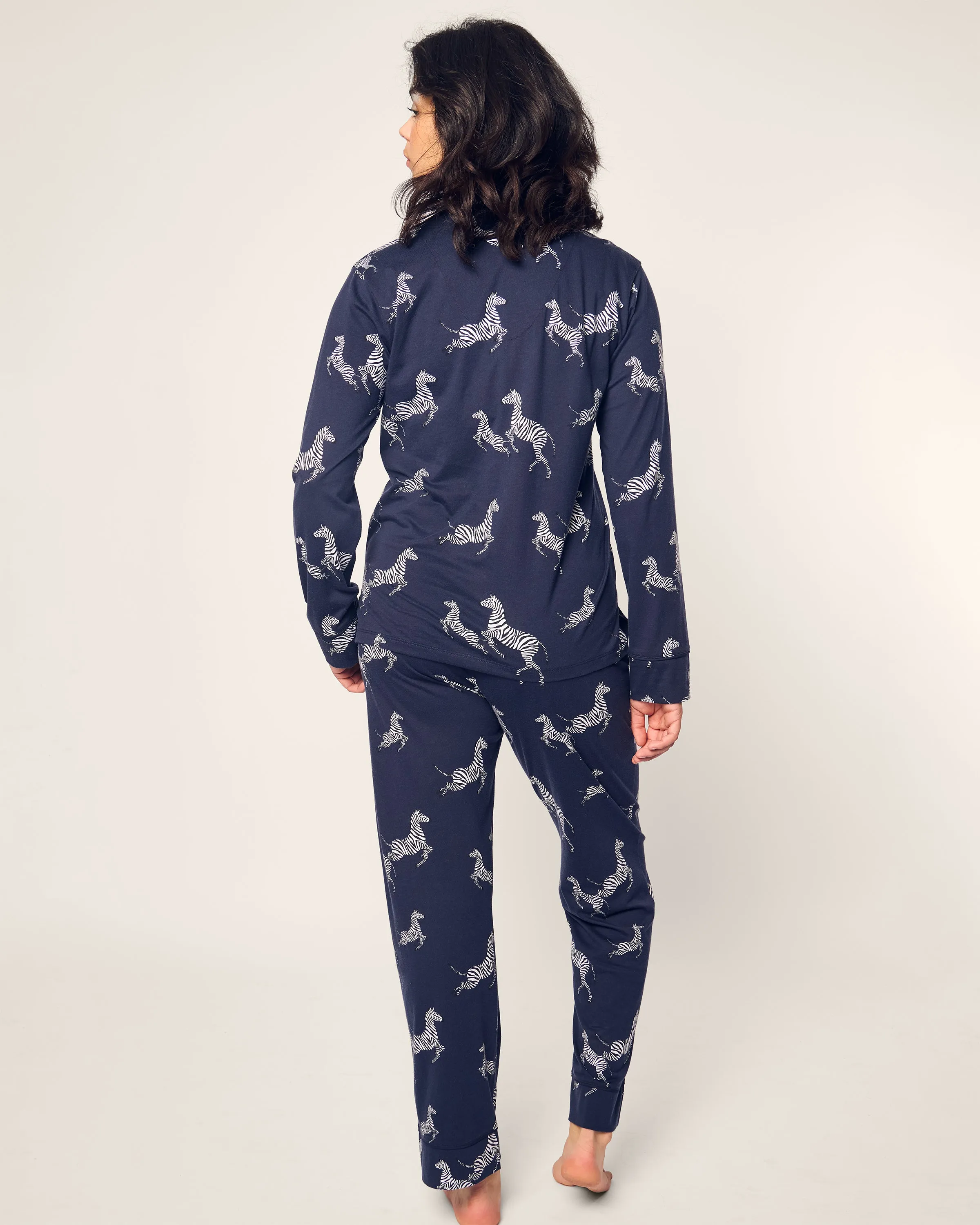 Women's Pima Pajama Set in Zèbre de Nuit sold by Petite Plume product image thumbnail 4