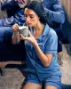 Women's Pima Pajama Short Set in Mystique Blue sold by Petite Plume