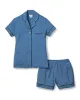 Women's Pima Pajama Short Set in Mystique Blue sold by Petite Plume
